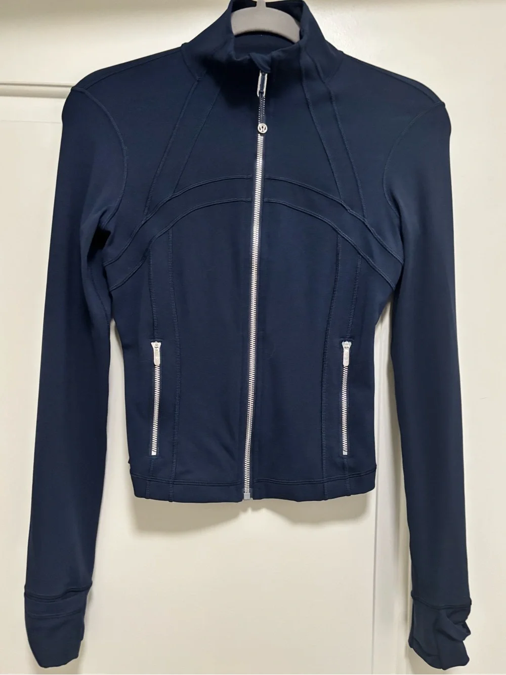 Lululemon True Navy / Mirror Silver Define Cropped Jacket - Size 4